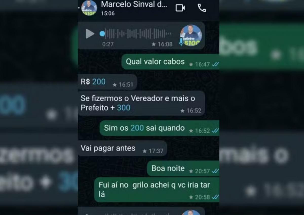 MPE obtém áudios, prints de conversas e comprovantes com suposta compra de votos