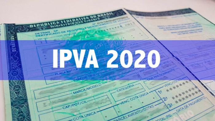 PLACA 8: Pagamento integral do IPVA 2020, sem desconto 