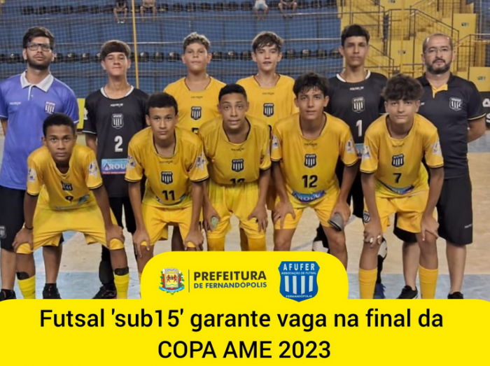 Futsal sub13 de Fernandópolis é campeão da 'Copa AME' - Prefeitura de  Fernandópolis